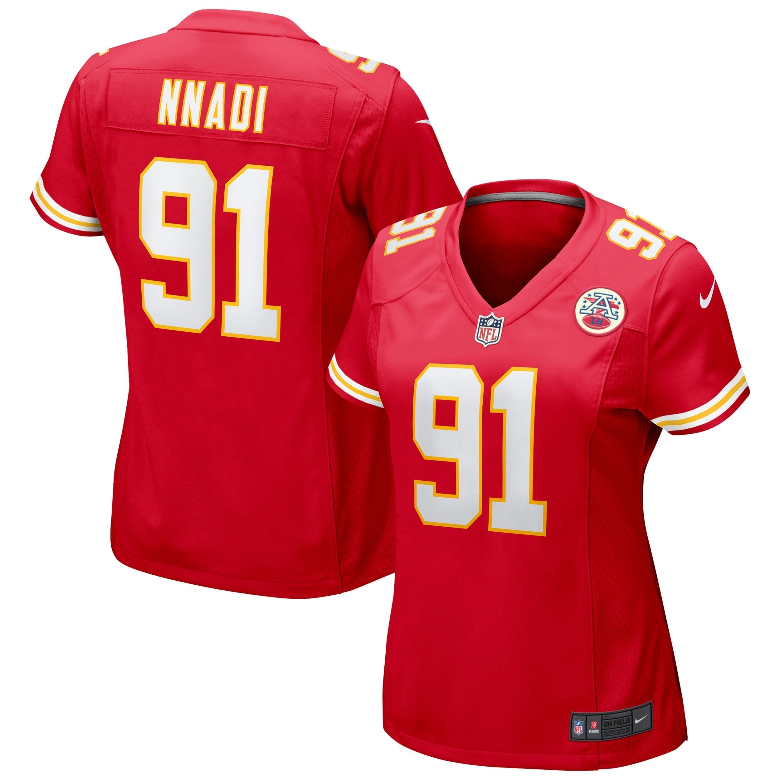 Women s Nike Derrick Nnadi Red Kansas City Chiefs Game Jersey