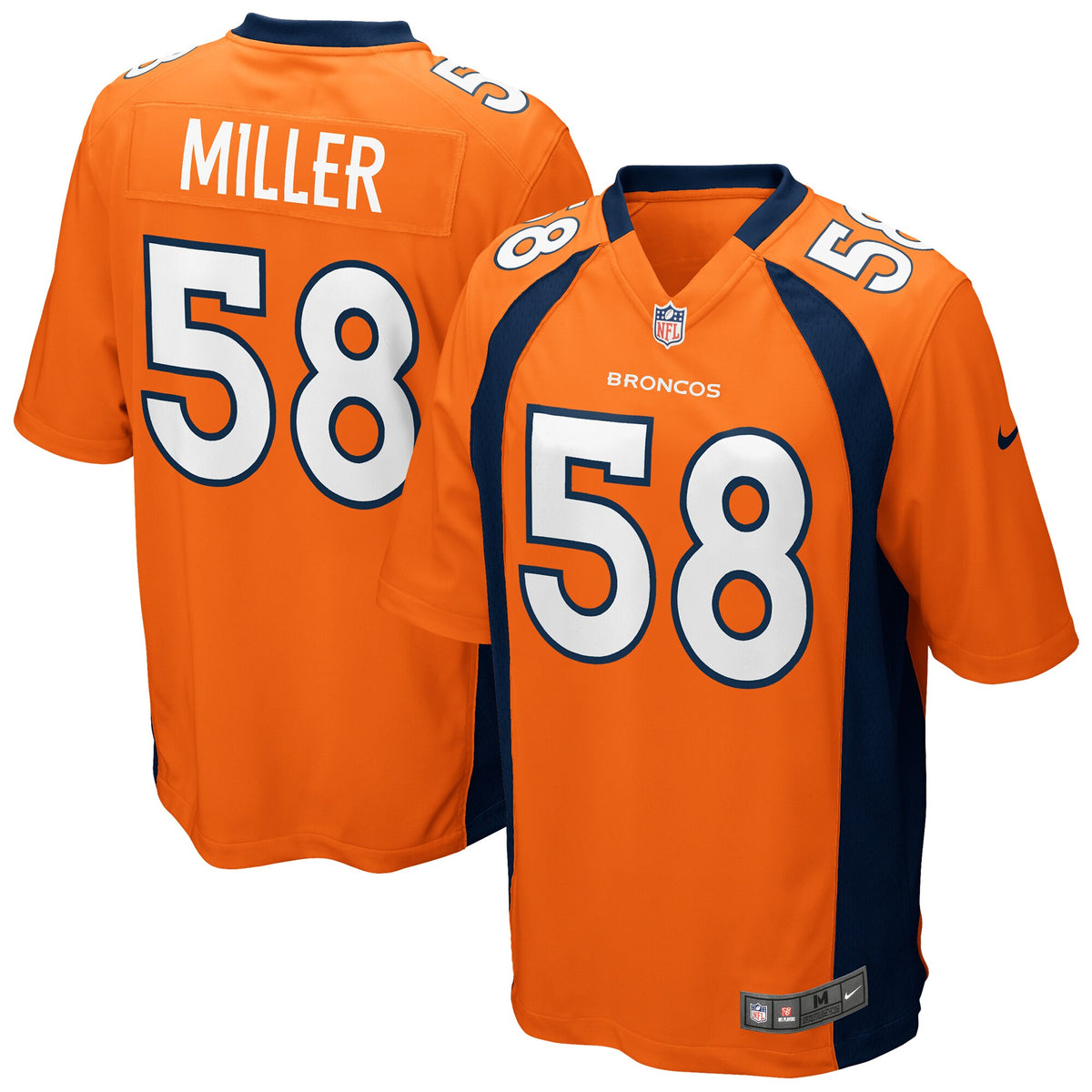 Von Miller Denver Broncos Nike Game Jersey   Orange