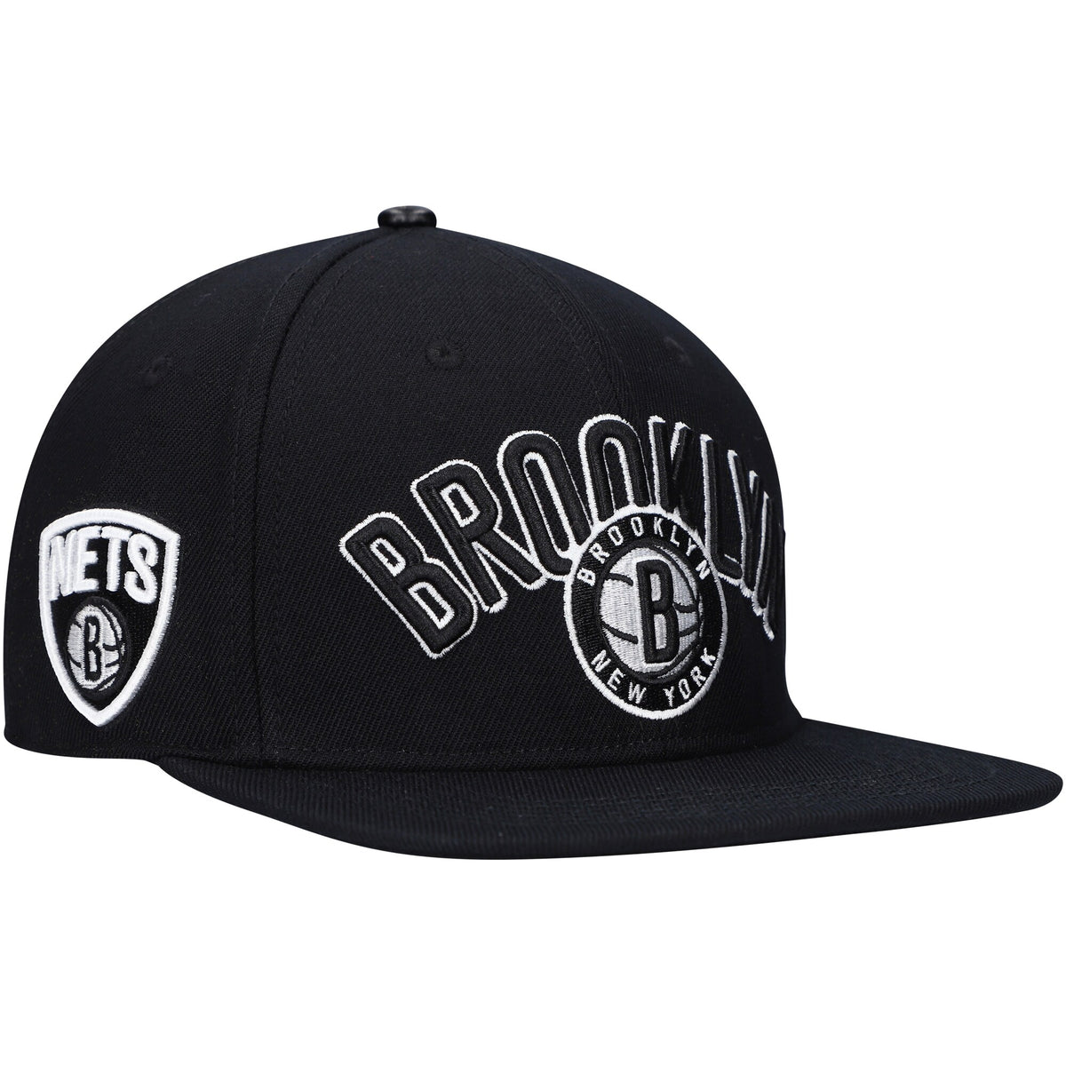 Brooklyn Nets Pro Standard Wordmark Logo Snapback Hat - Black