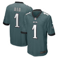 Men s Nike Number 1 Dad Midnight Green Philadelphia Eagles Game Jersey