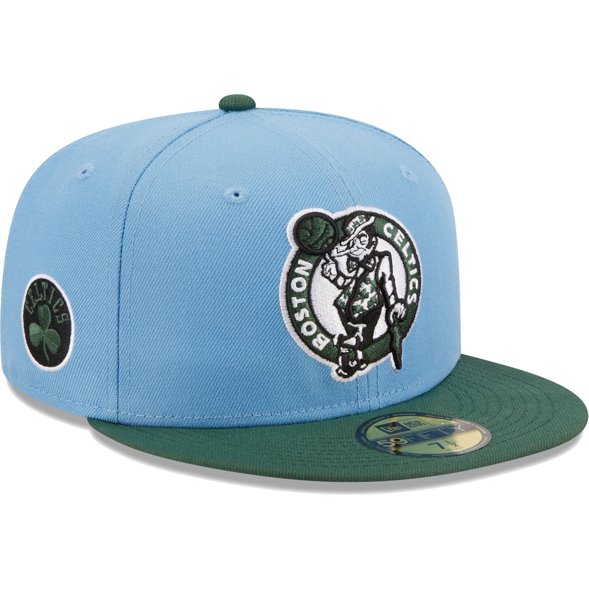 Boston Celtics New Era Two-Tone 59FIFTY Fitted Hat - Light Blue/Green