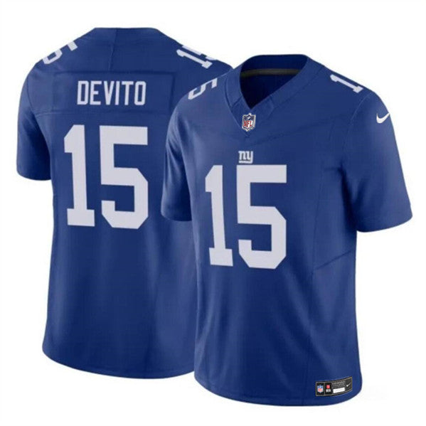 Men s New York Giants Tommy DeVito Blue 2023 Vapor Untouchable Limited Stitched Jerseys