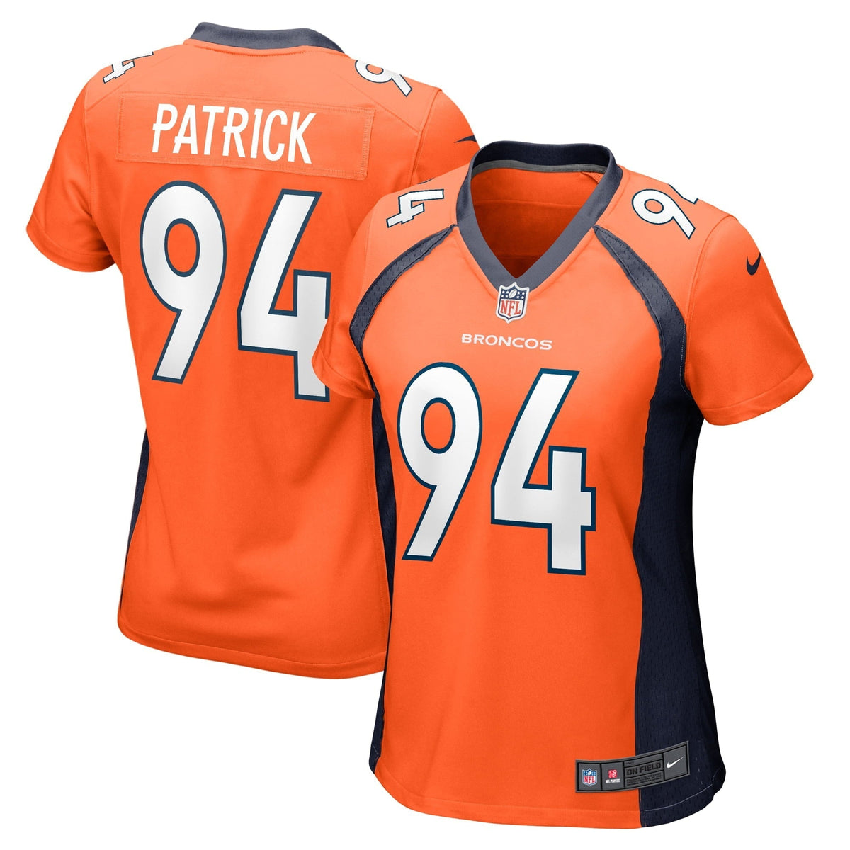 Women s Nike Aaron Patrick Orange Denver Broncos Game Player Jersey