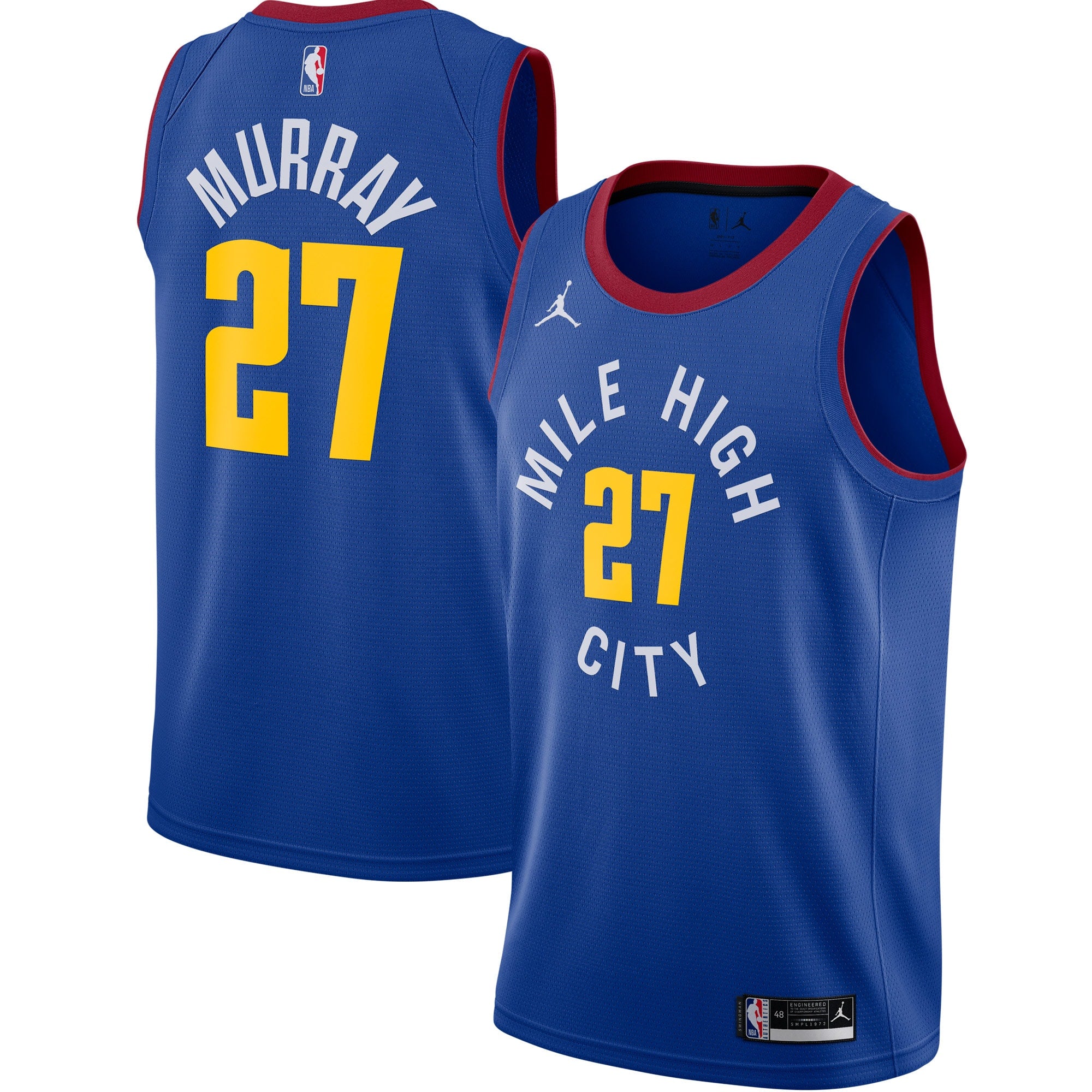 Jamal Murray Denver Nuggets Jordans Brand 2020/21 Swingman Jersey - Statement Edition - Blue
