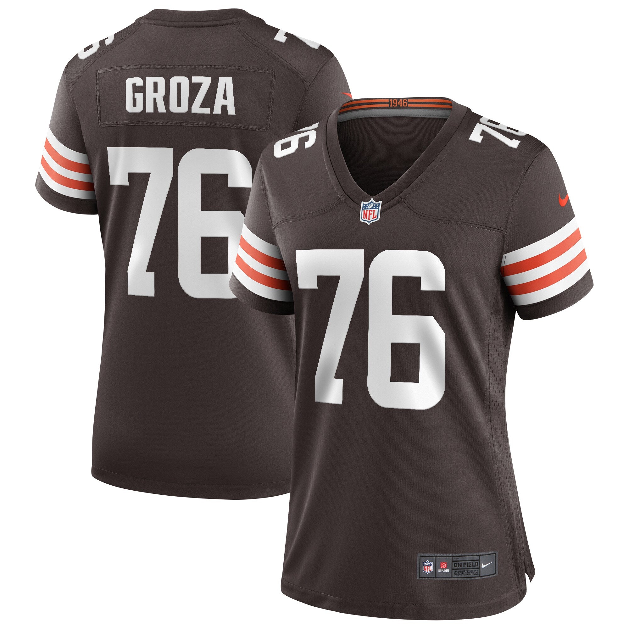 Lou Groza Cleveland Browns Nike Women s Game Retired Player Jersey   Brown