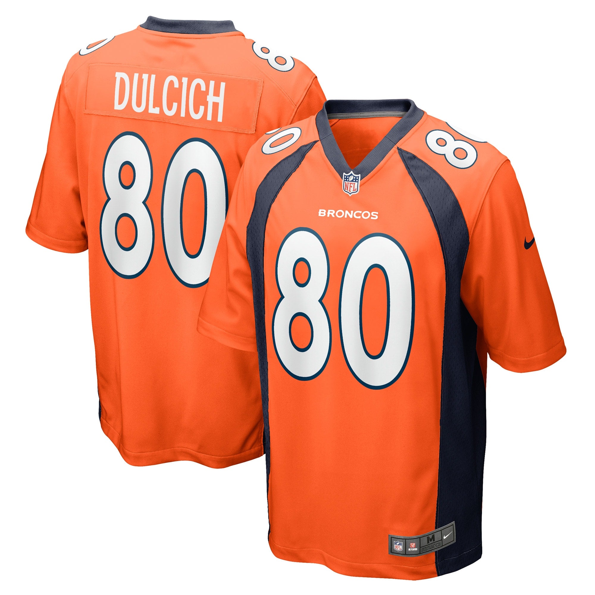 Greg Dulcich Denver Broncos Nike Game Player Jersey   Orange