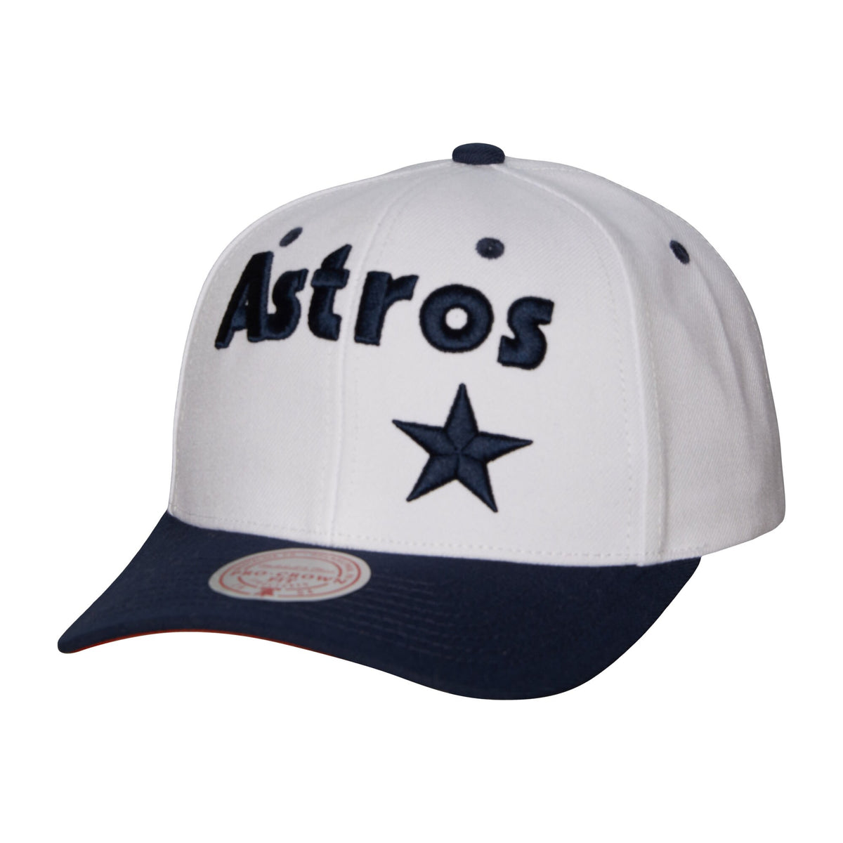 Houston Astros Mitchell & Ness Cooperstown Collection Pro Crown Snapback Hat - White