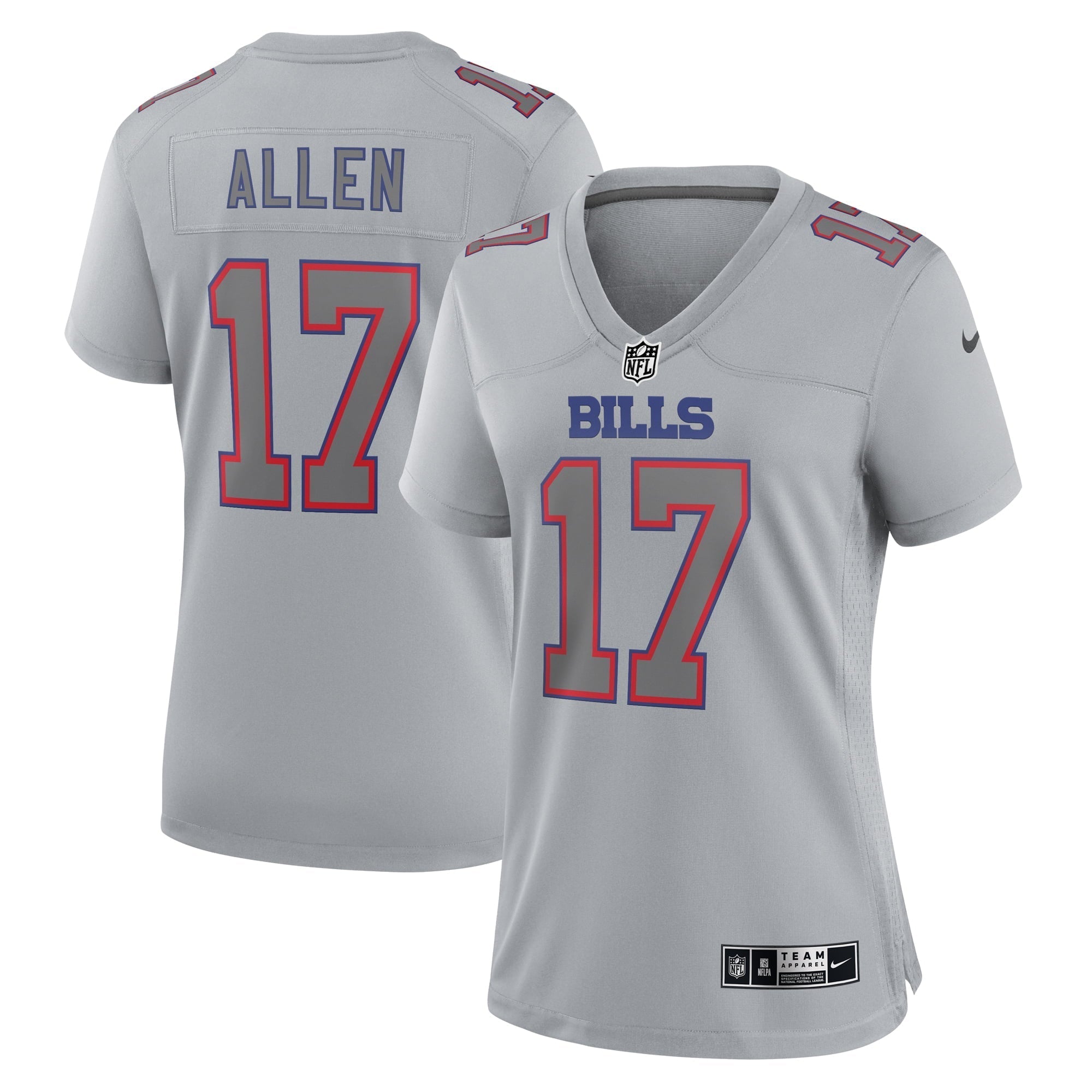Women s Nike Josh Allen Gray Buffalo Bills Atmosphere Fashion Game Jersey