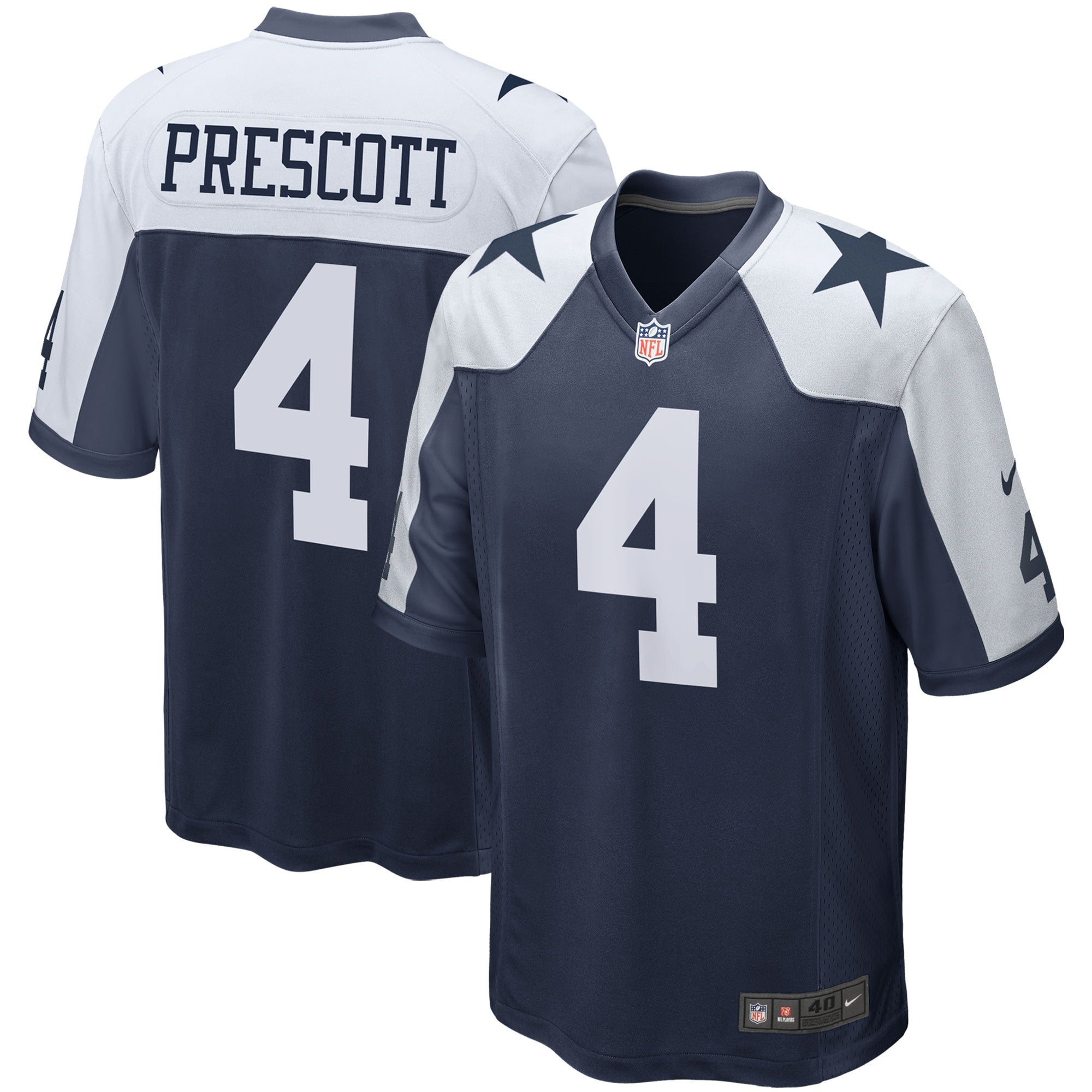 Dak Prescott Dallas Cowboys Nike Alternate Game Team Jersey   Navy
