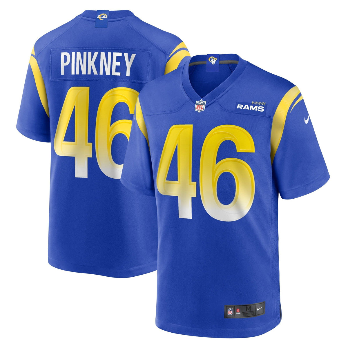 Men s Nike Jared Pinkney Royal Los Angeles Rams Game Player Jersey