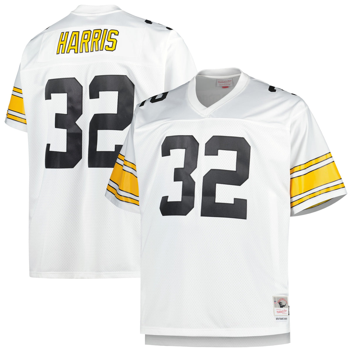 Franco Harris Pittsburgh Steelers Mitchell   Ness Big   Tall 1976 Retired Player Replica Jersey   White