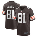 Men s Nike Jesse James Brown Cleveland Browns Game Player Jersey