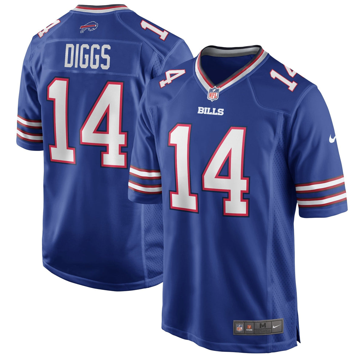 Men s Nike Stefon Diggs Royal Buffalo Bills Logo Game Player Jersey