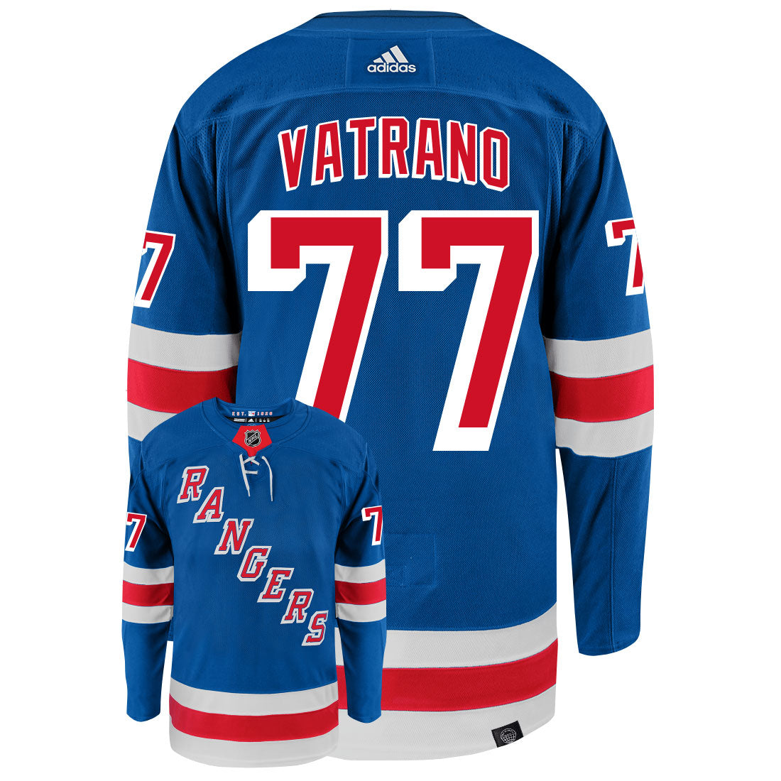 Frank Vatrano New York Rangers Adidas Primegreen Authentic NHL Hockey Jersey
