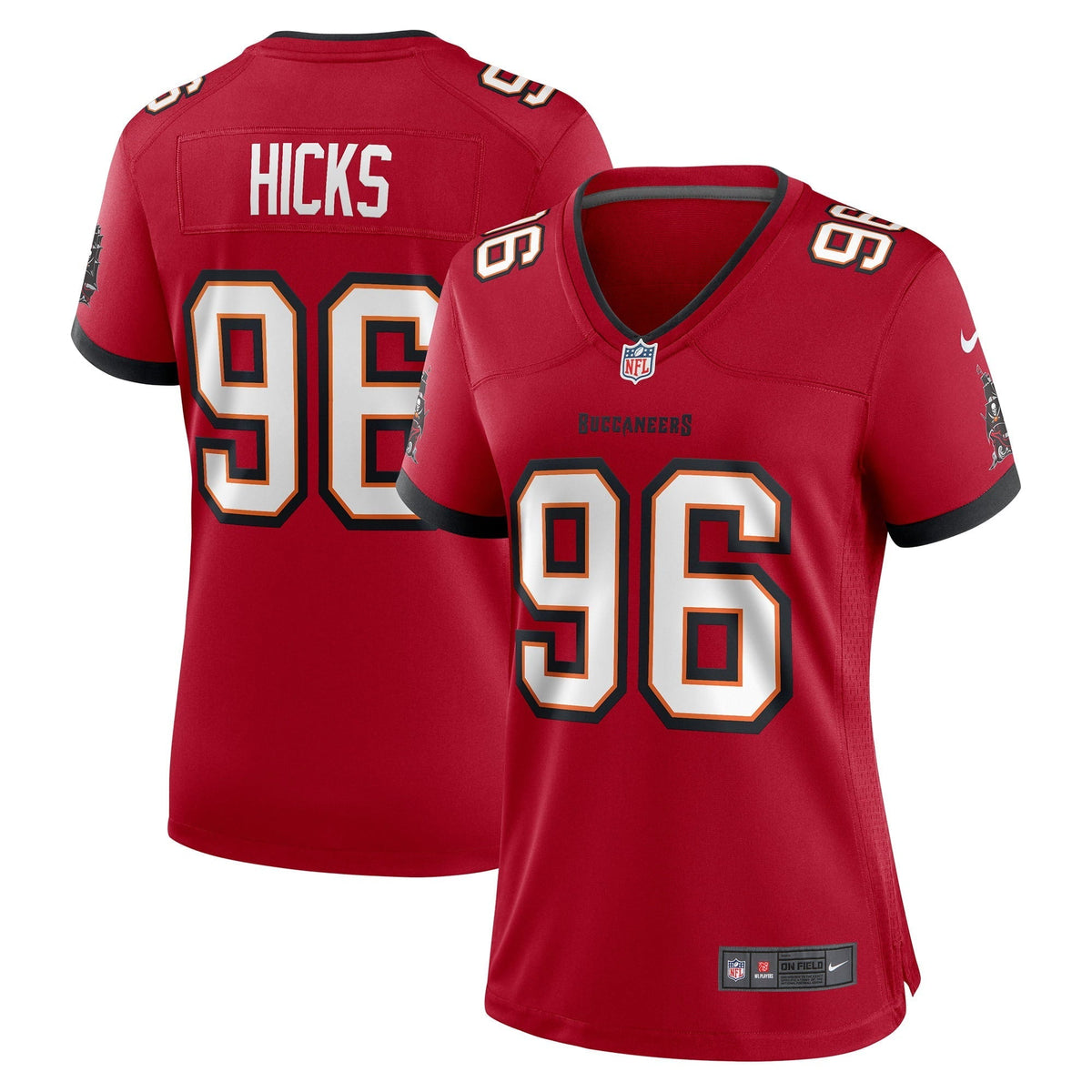 Women s Nike Akiem Hicks Red Tampa Bay Buccaneers Player Game Jersey