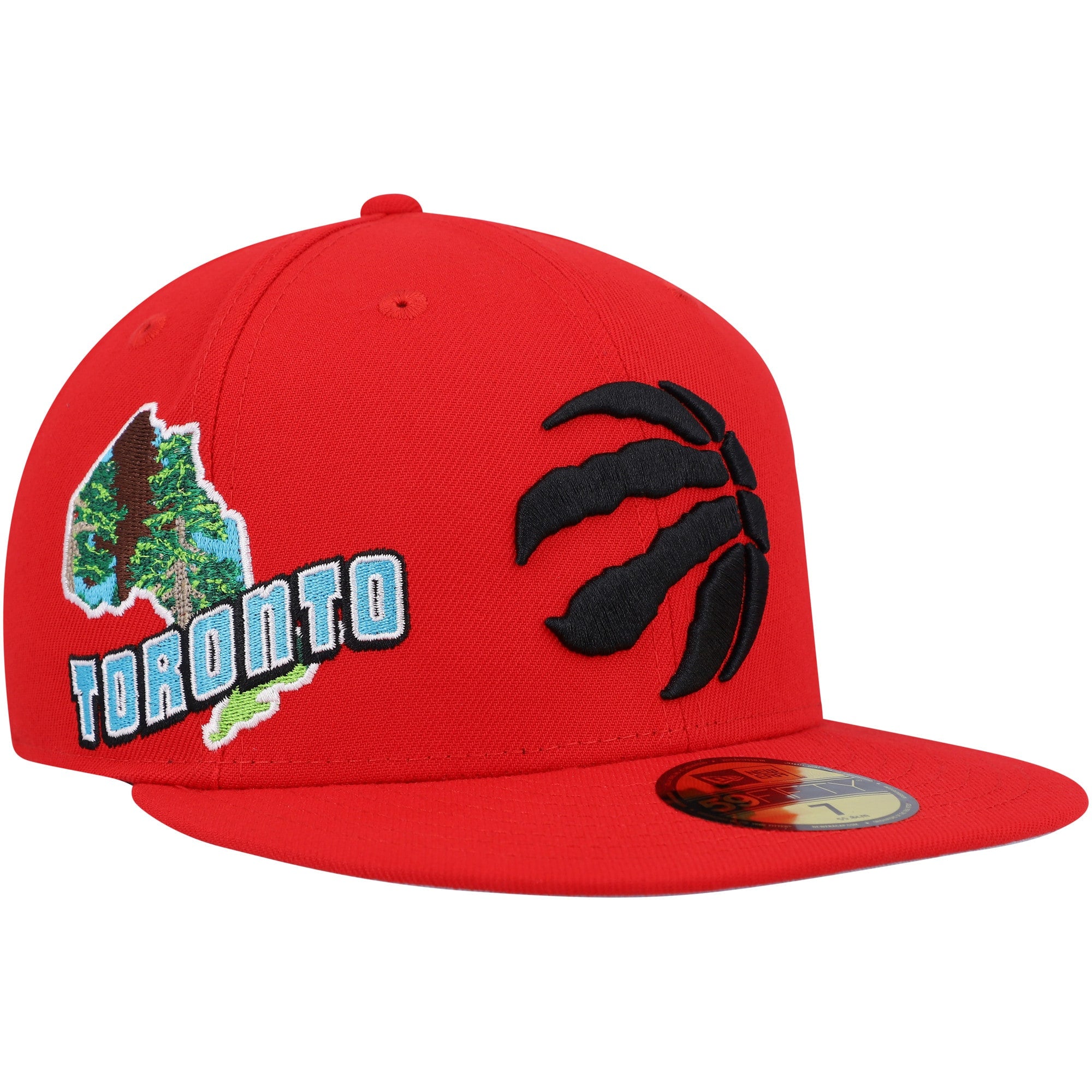 Toronto Raptors New Era Stateview 59FIFTY Fitted Hat - Red