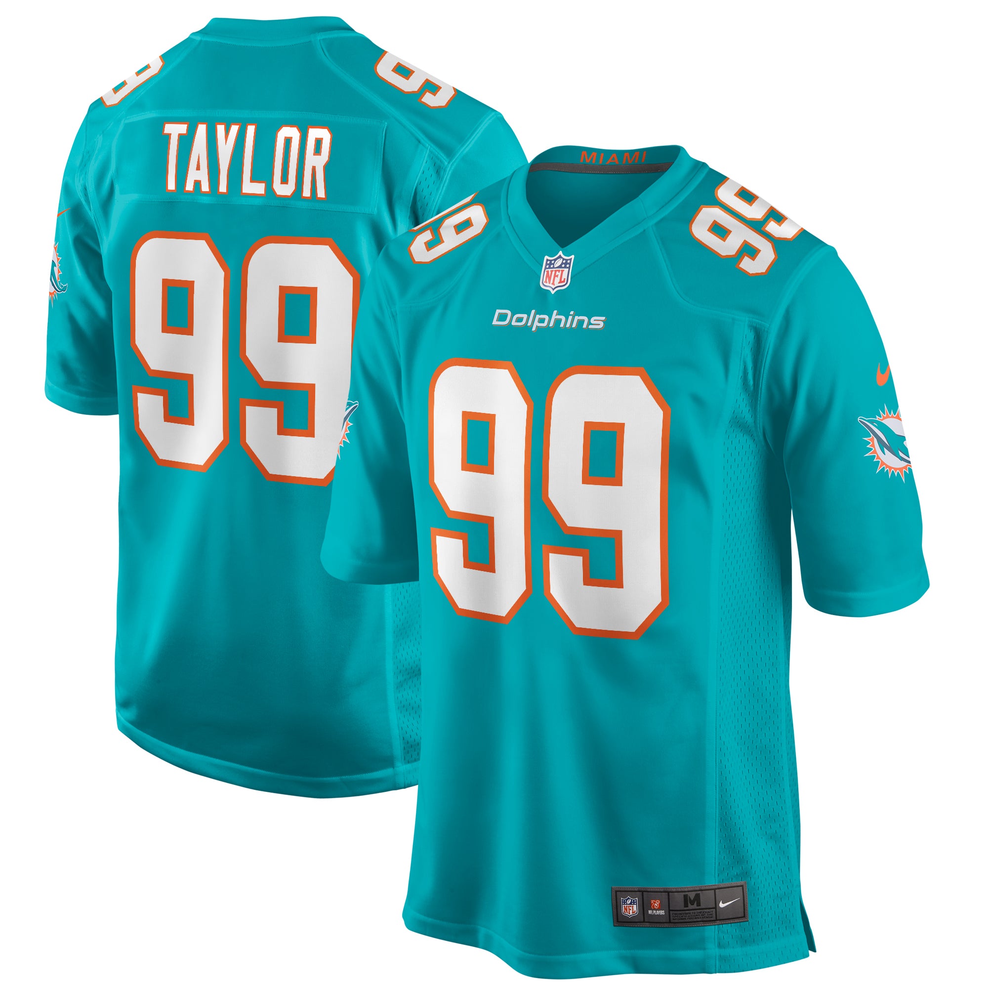 Jason Taylor Miami Dolphins Nike Game Retired Player Jersey   Aqua