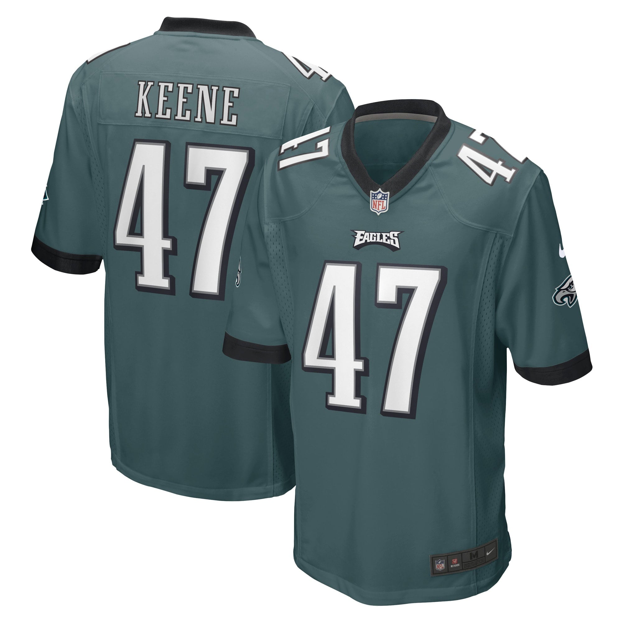 Men s Nike Dalton Keene Midnight Green Philadelphia Eagles Game Player Jersey