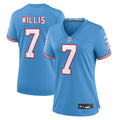 Malik Willis Tennessee Titans Nike Women s Oilers Throwback Player Game Jersey   Light Blue