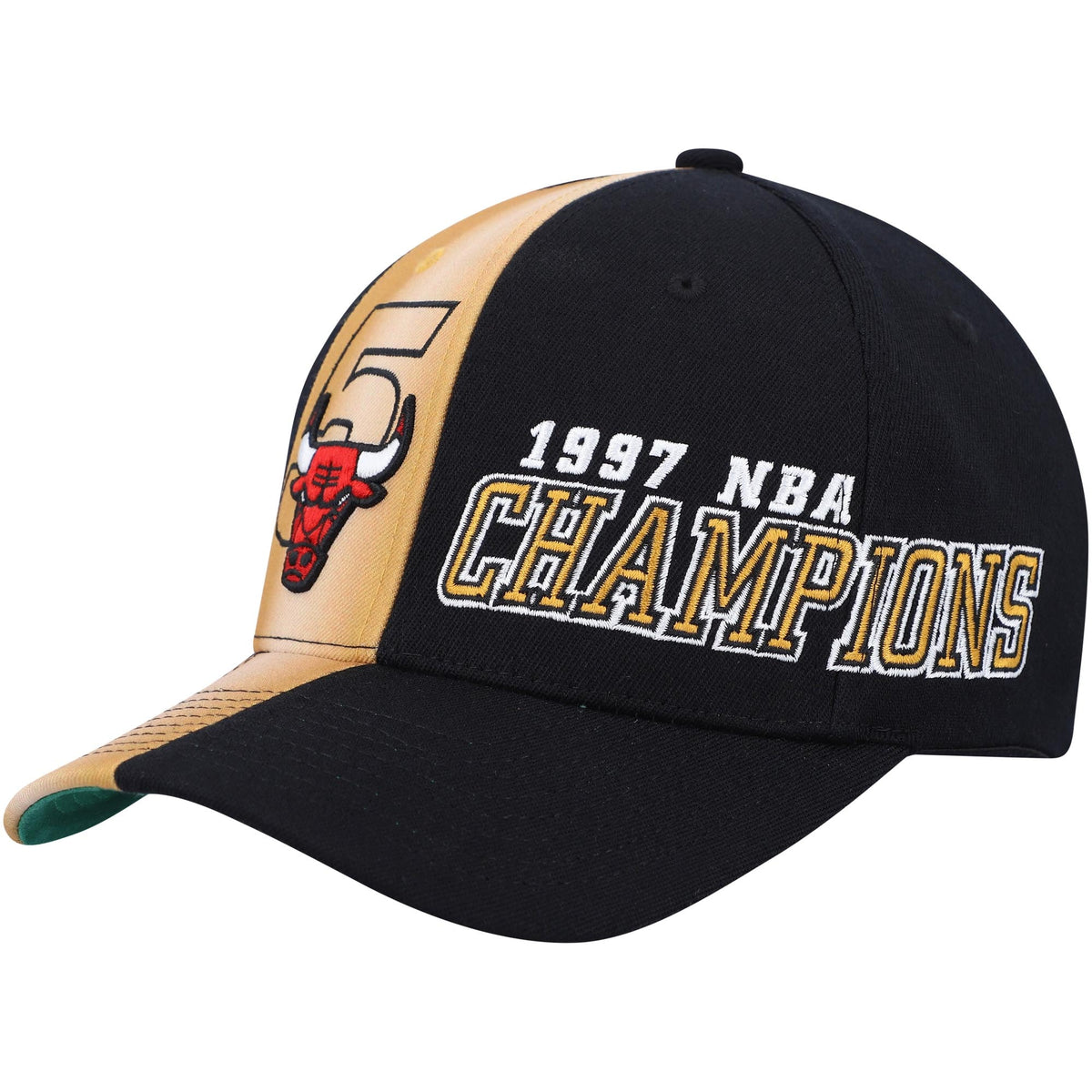 Chicago Bulls Mitchell & Ness Hardwood Classics 1997 NBA Champions Stretch Snapback Hat - Black