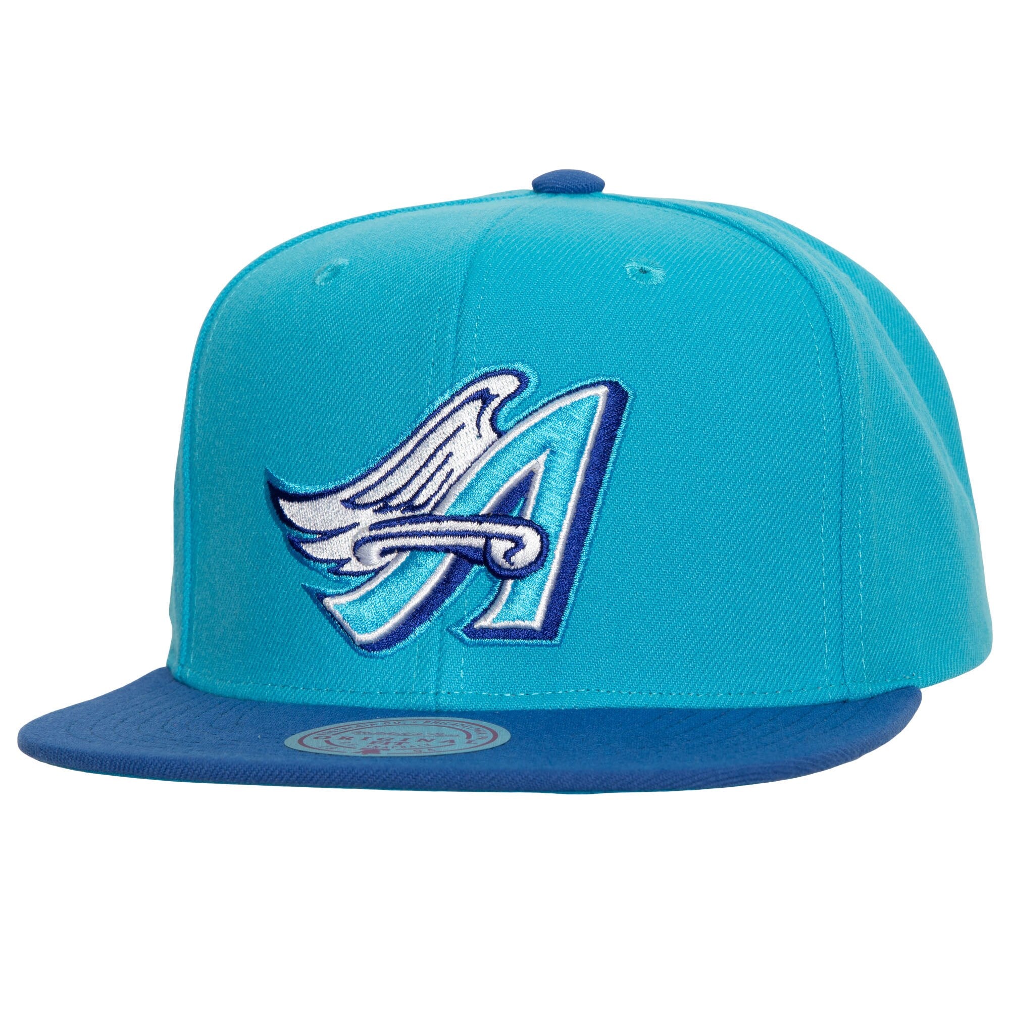 Los Angeles Angels Mitchell & Ness Hometown Snapback Hat - Light Blue/Blue