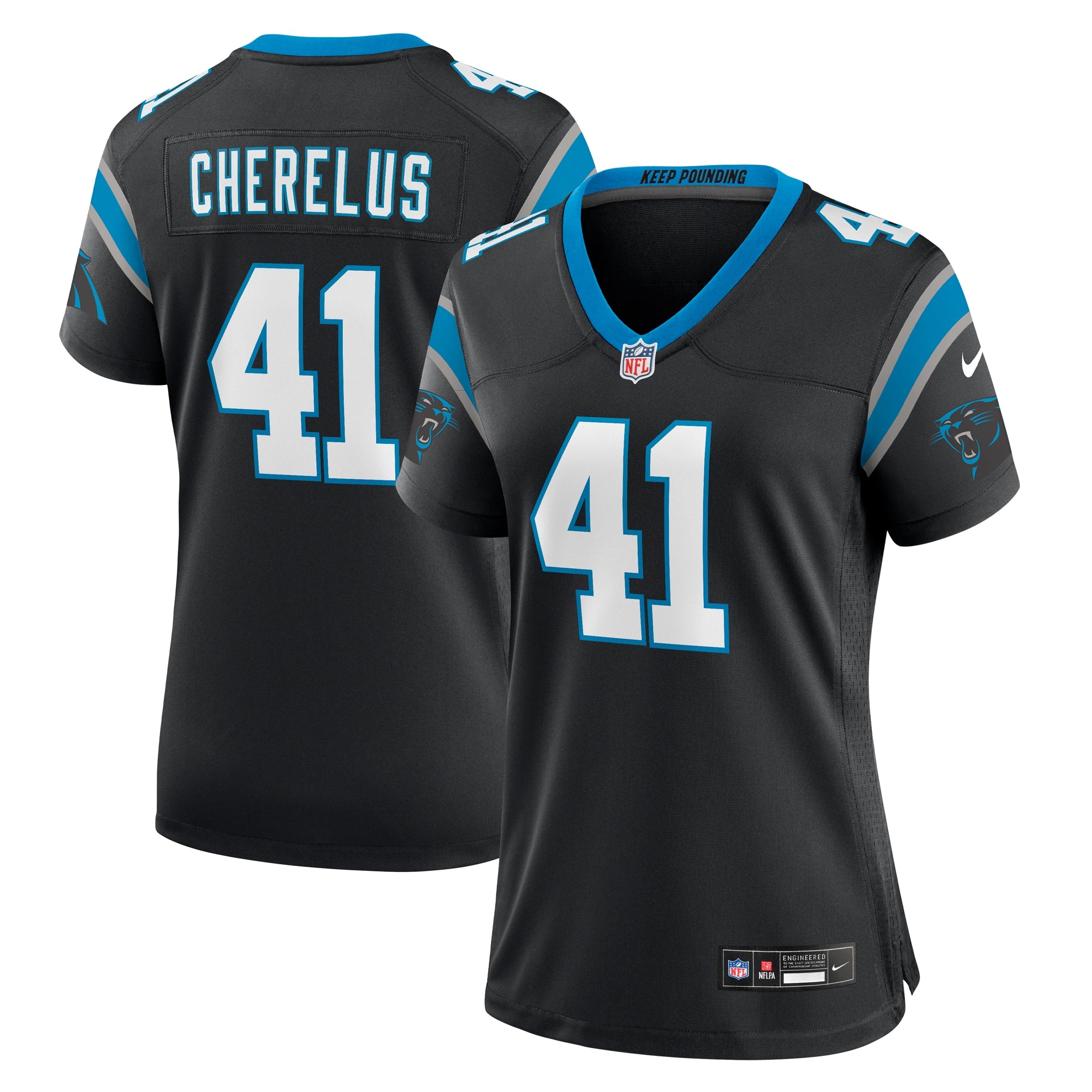 Claudin Cherelus Carolina Panthers Nike Women s Team Game Jersey    Black