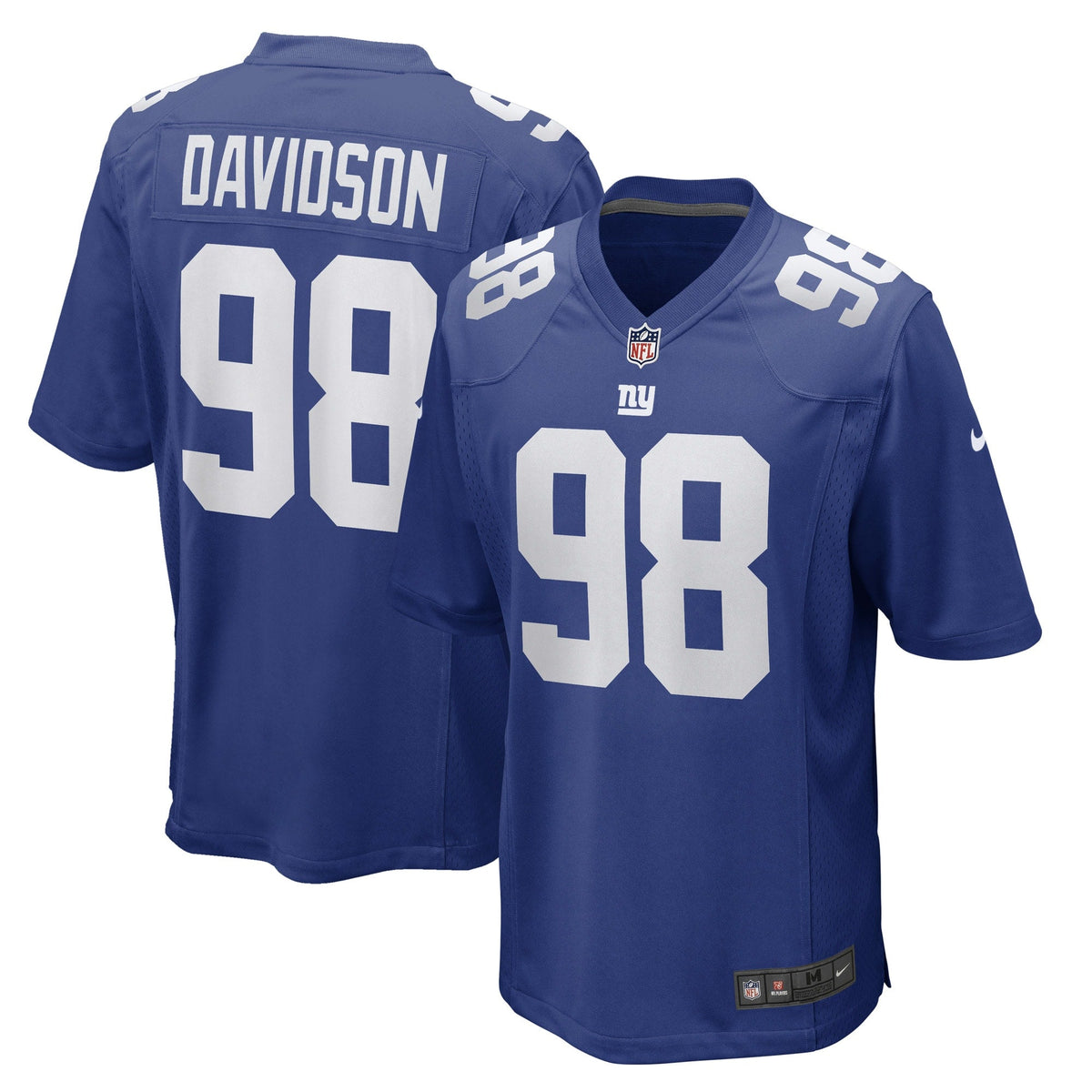 Men s Nike D.J. Davidson Royal New York Giants Game Player Jersey
