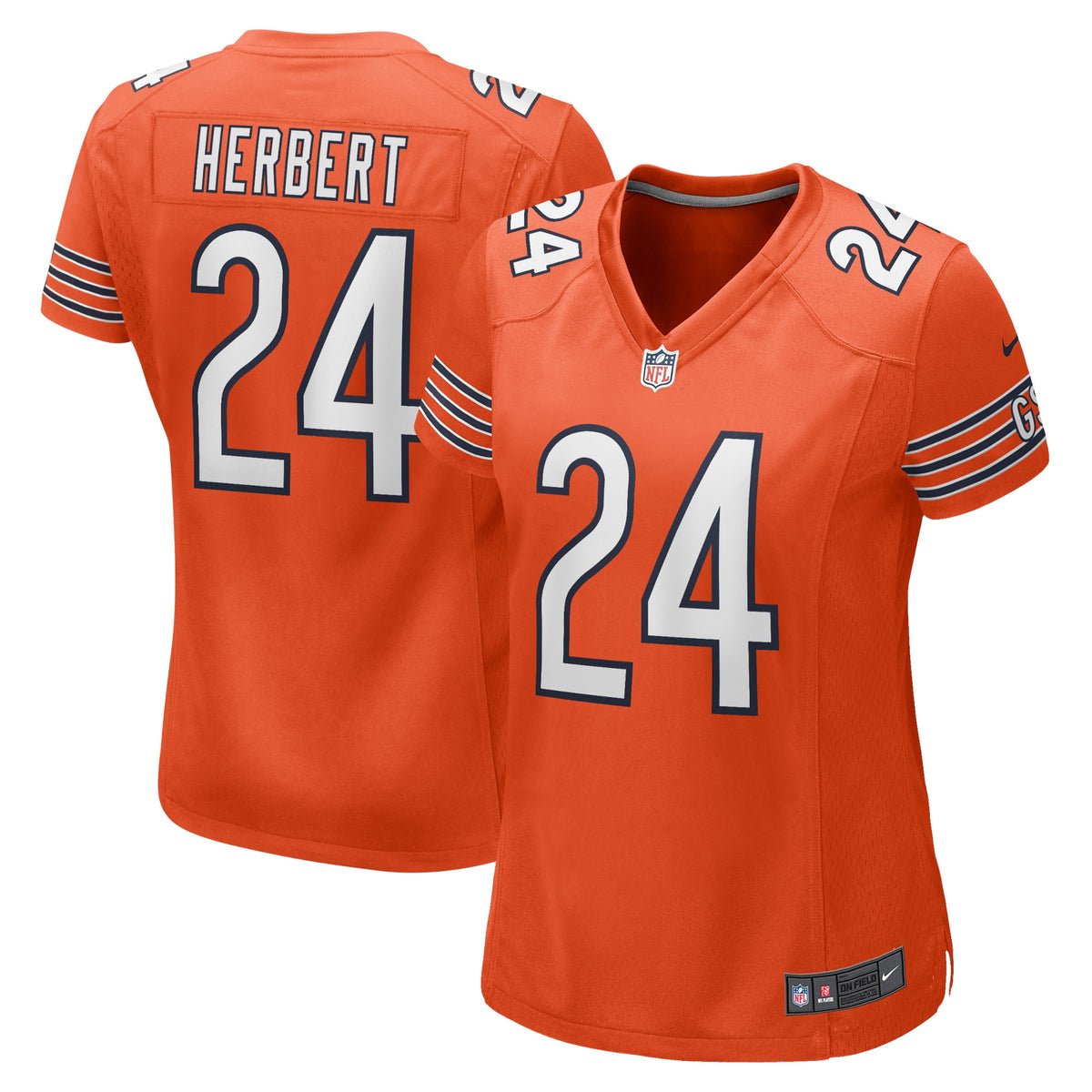 Khalil Herbert Chicago Bears Nike Women s Alternate Game Player Jersey   Orange
