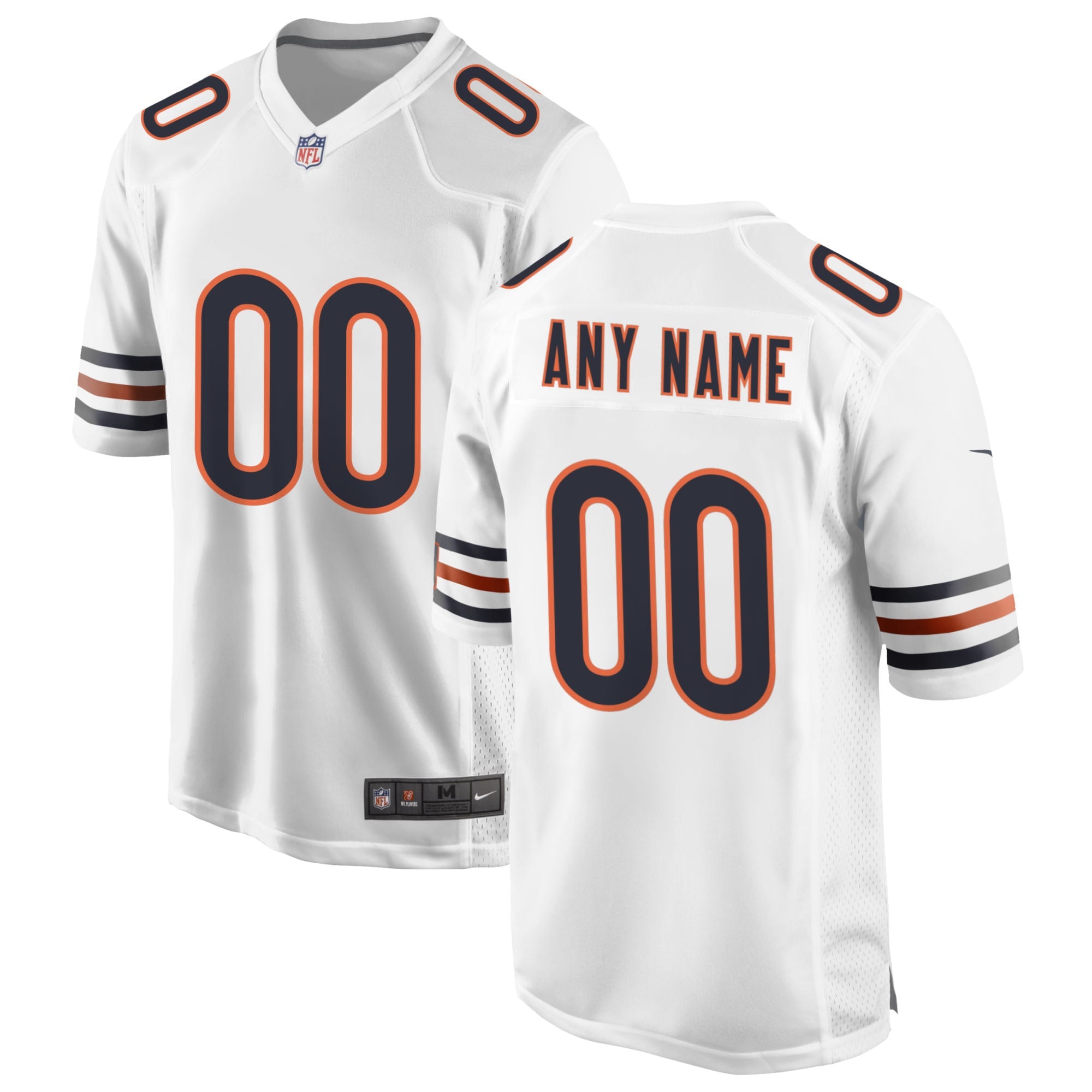 Chicago Bears Nike Custom Game Jersey   White