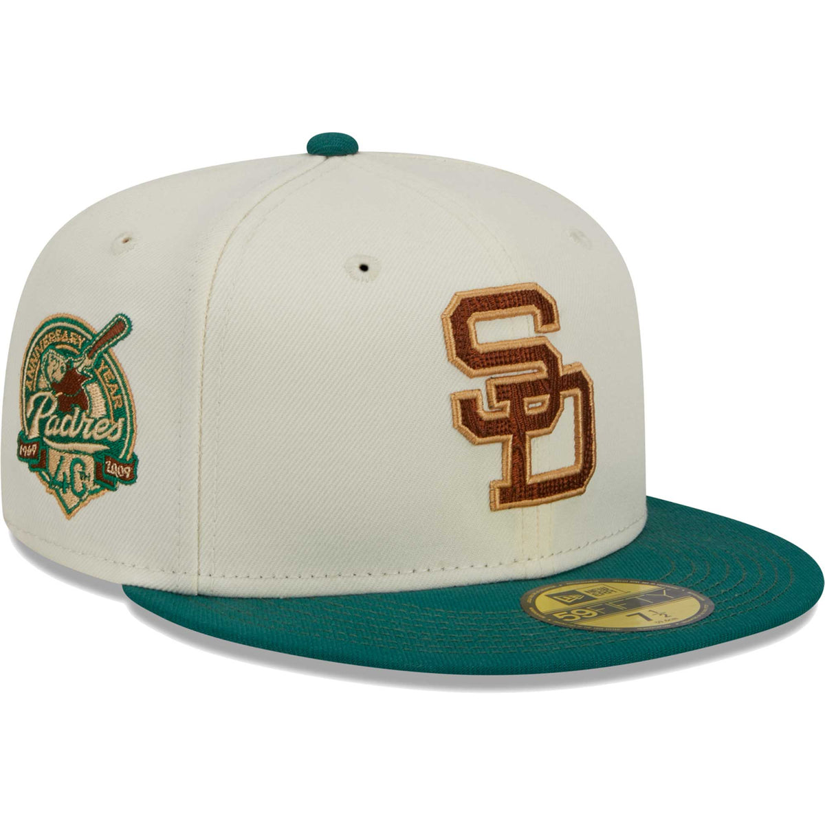 San Diego Padres New Era Cooperstown Collection Camp 59FIFTY Fitted Hat - White