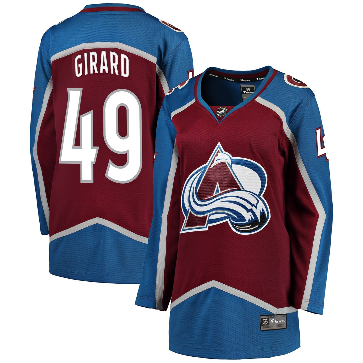 Women's Fanatics Branded Samuel Girard Burgundy Colorado Avalanche Breakaway Player Jersey