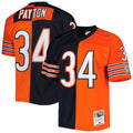 Walter Payton Chicago Bears Mitchell   Ness 1985 Split Legacy Replica Jersey   Navy/Orange