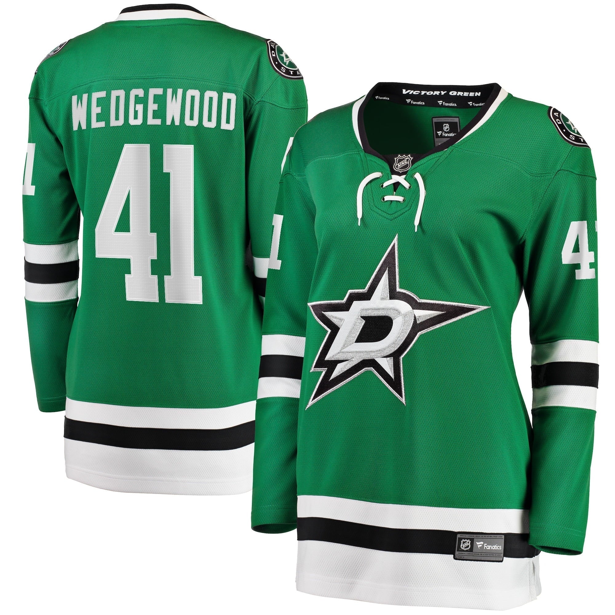 Women's Fanatics Branded Scott Wedgewood Kelly Green Dallas Stars Home Breakaway Player Jersey