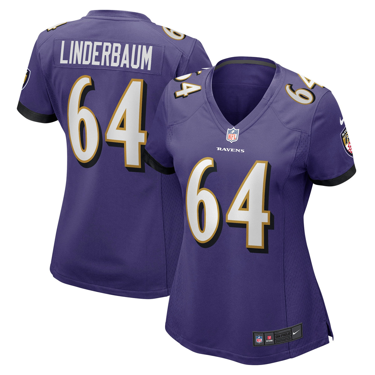 Tyler Linderbaum Baltimore Ravens Nike Women s Player Game Jersey   Purple