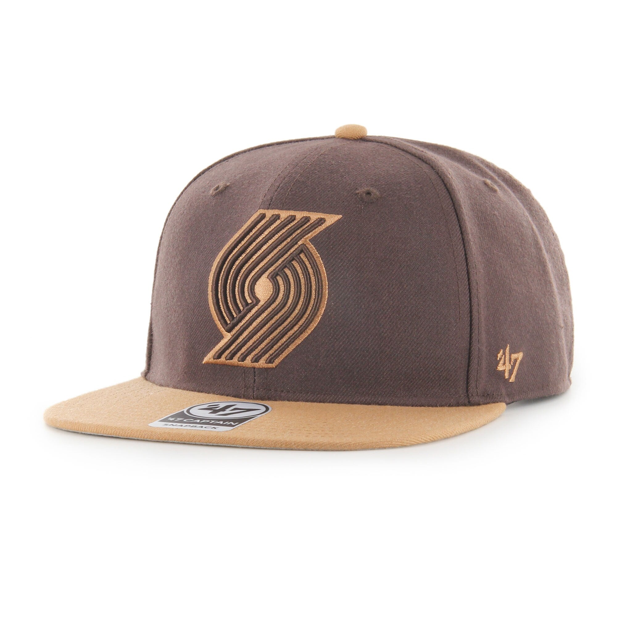 Portland Trail Blazers '47 No Shot Two-Tone Captain Snapback Hat - Brown