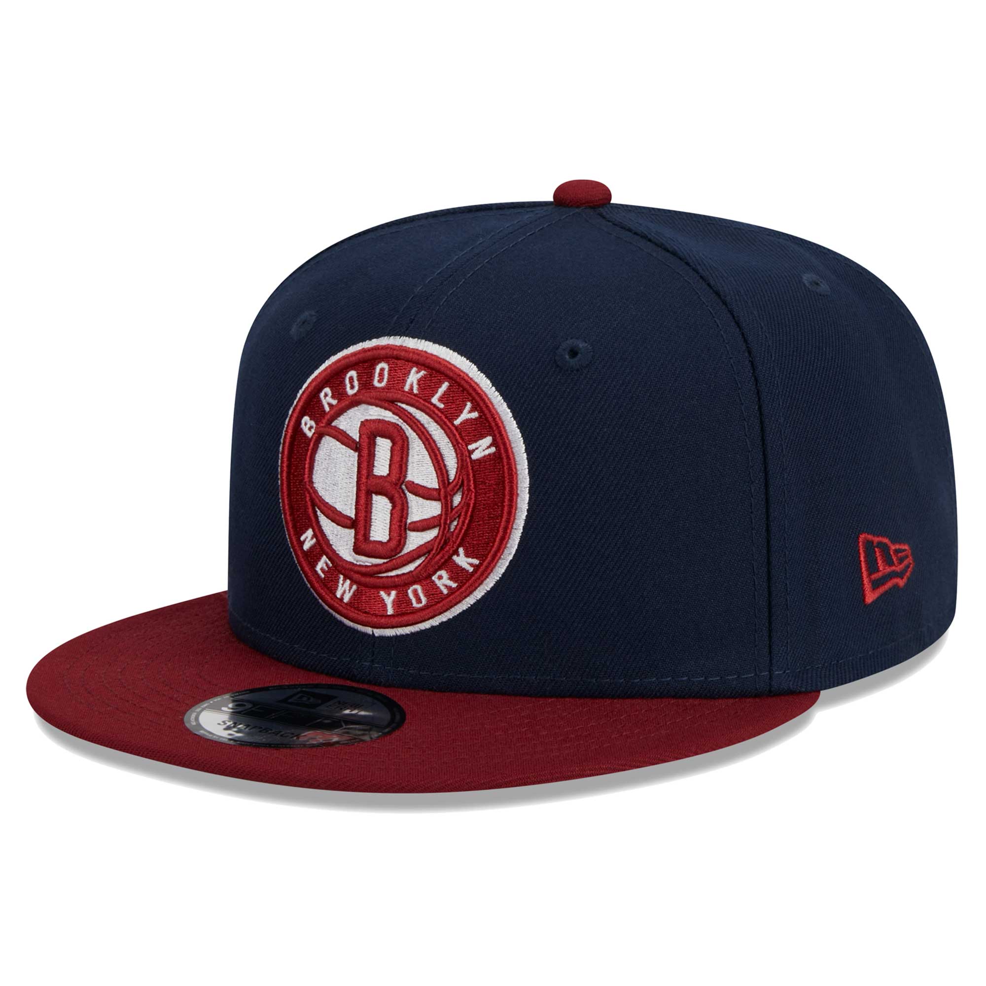 Brooklyn Nets New Era Two-Tone Color Pack 9FIFTY Snapback Hat - Navy/Crimson