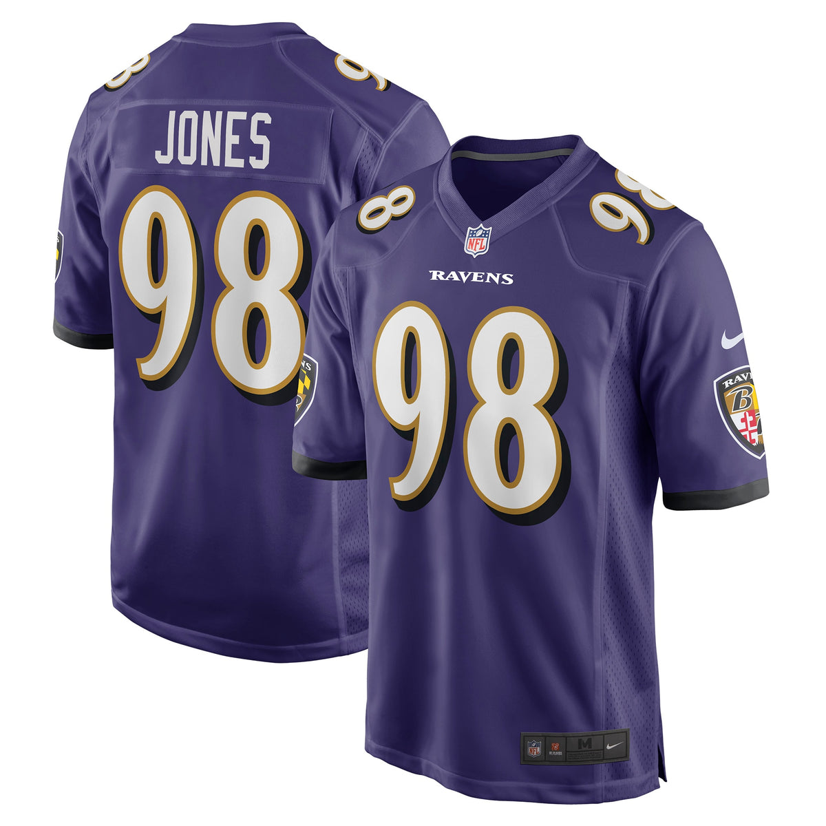 Travis Jones Baltimore Ravens Nike Player Game Jersey   Purple