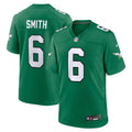 DeVonta Smith Philadelphia Eagles Nike Youth Game Jersey   Kelly Green
