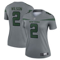 Zach Wilson New York Jets Nike Women s Inverted Legend Jersey   Gray