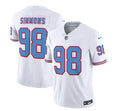 Men s Tennessee Titans Jeffery Simmons White 2023 F.U.S.E. Vapor Limited Throwback Stitched Jersey