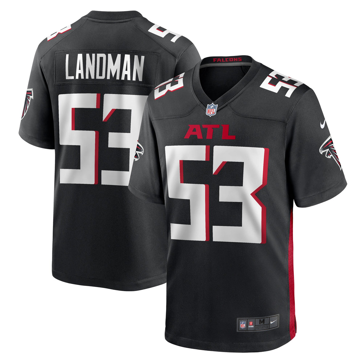 Nate Landman Atlanta Falcons Nike Team Game Jersey    Black