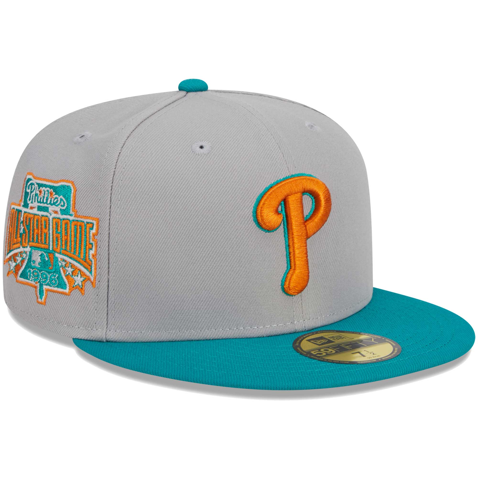 Philadelphia Phillies New Era 59FIFTY Fitted Hat - Gray/Teal