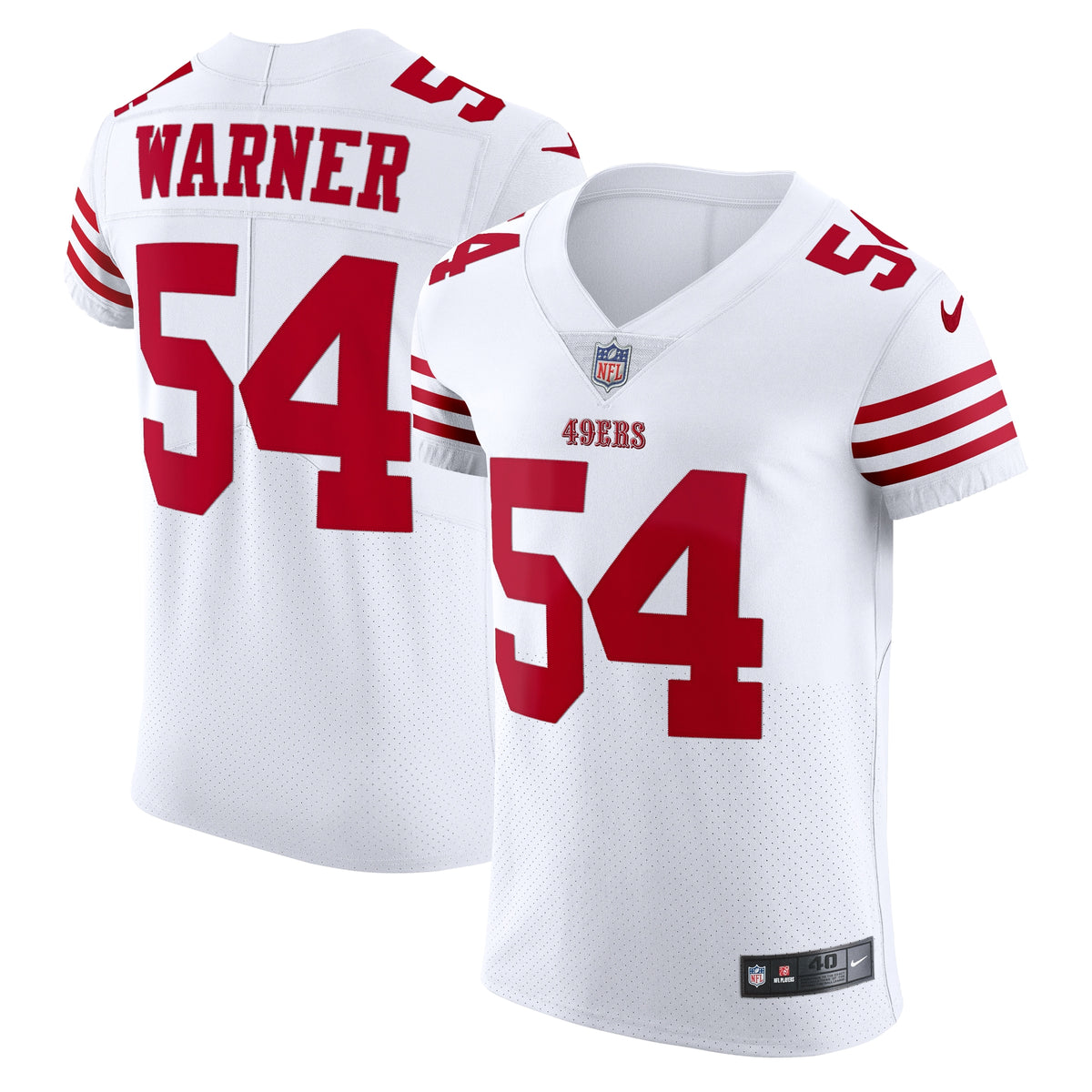Fred Warner San Francisco 49ers Nike Vapor Elite Jersey   White