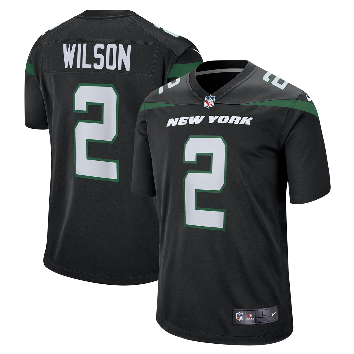 Zach Wilson Nike New York Jets Game Jersey   Stealth Black