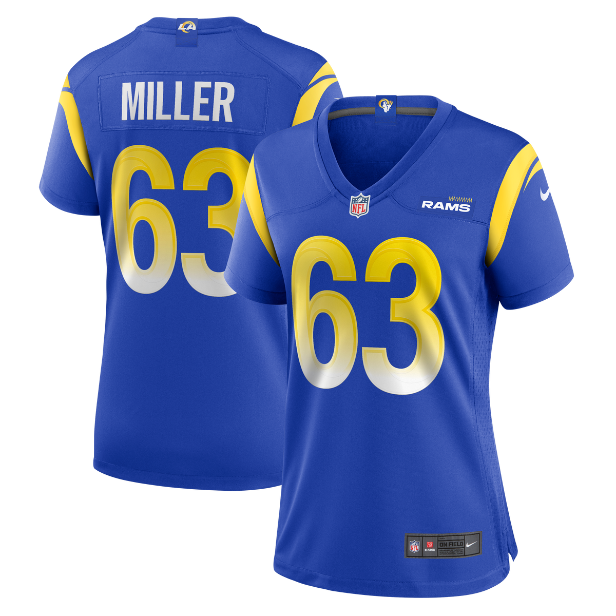Grant Miller Los Angeles Rams Nike Women s  Game Jersey   Royal