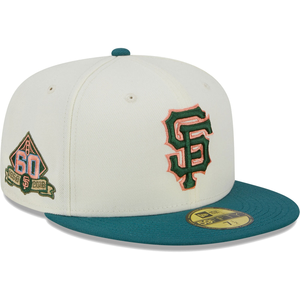 San Francisco Giants New Era Chrome Evergreen 59FIFTY Fitted Hat - Cream