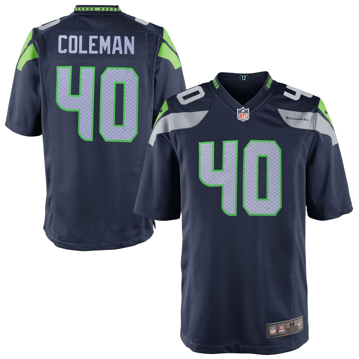 Youth Nike Derrick Coleman College Navy Seattle Seahawks Team Color Game Jersey