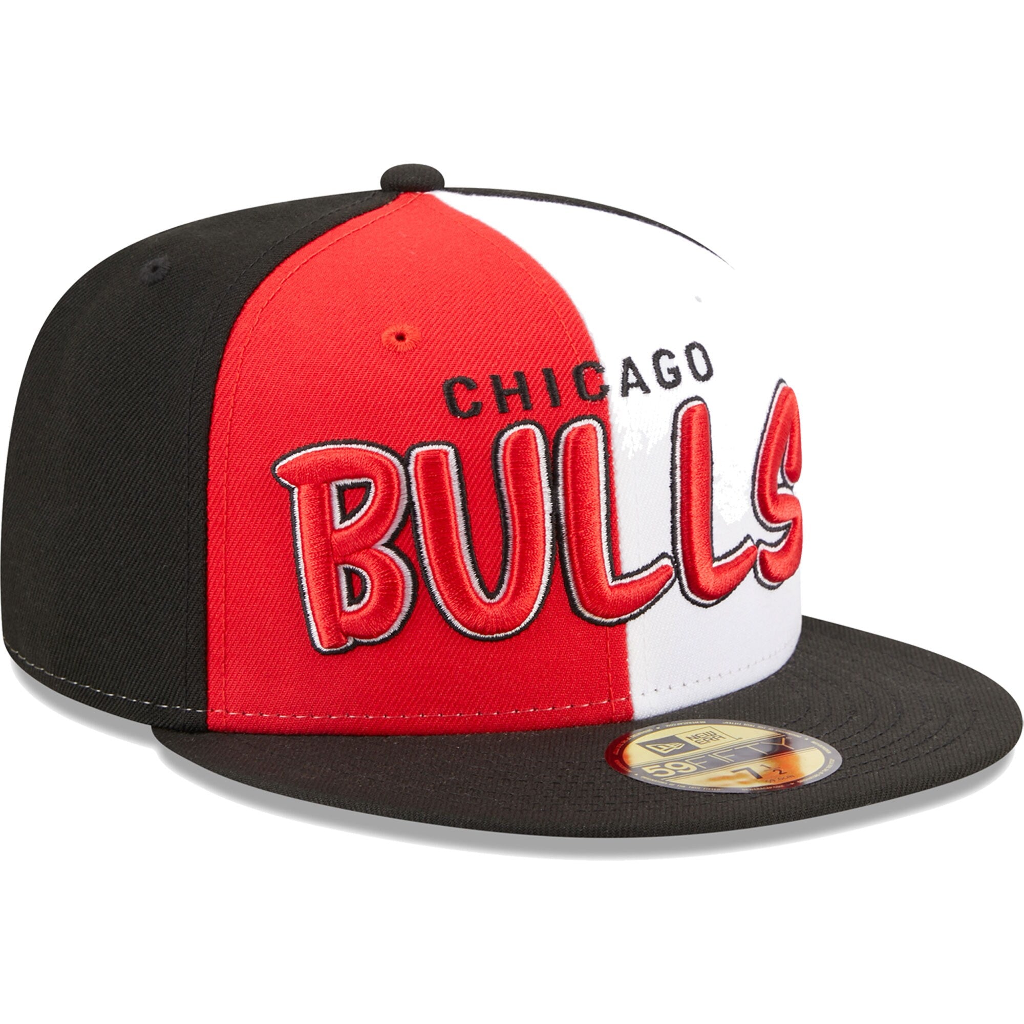 Chicago Bulls New Era Pop Front 59FIFTY Fitted Hat - Black/Red