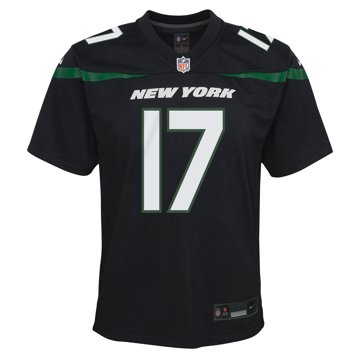 Garrett Wilson New York Jets Nike Youth Game Jersey   Black