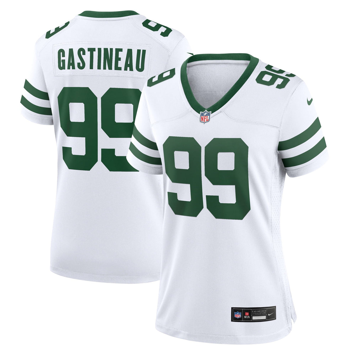 Women s Nike Mark Gastineau White New York Jets Legacy Retired Player Game Jersey